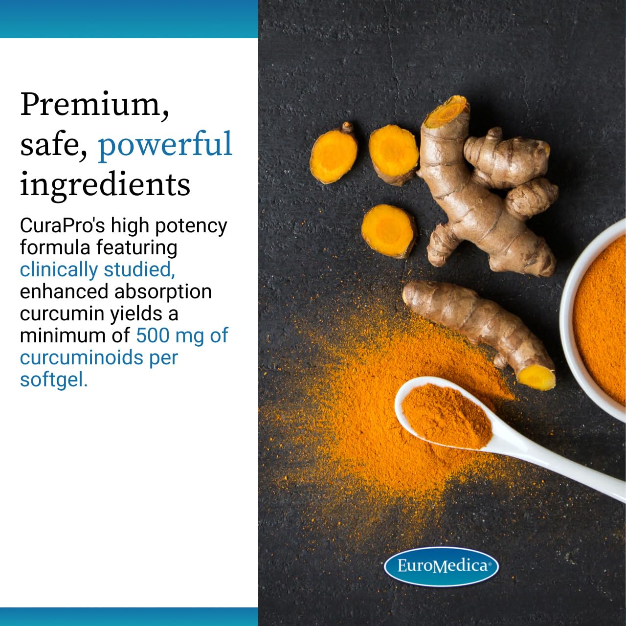 EuroMedica CuraPro allergen-free formulation communicates clean-label quality.
