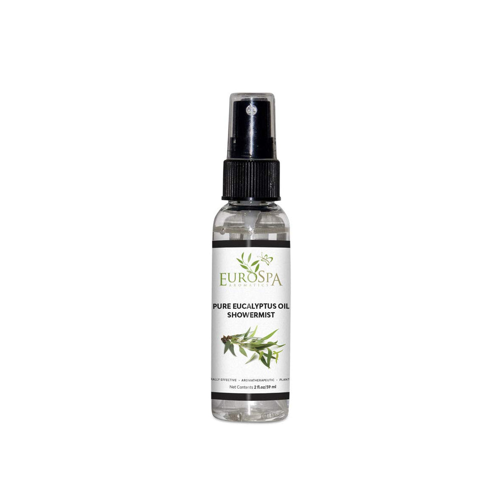 EuroSpa Aromatics Pure Eucalyptus ShowerMist bottle and label