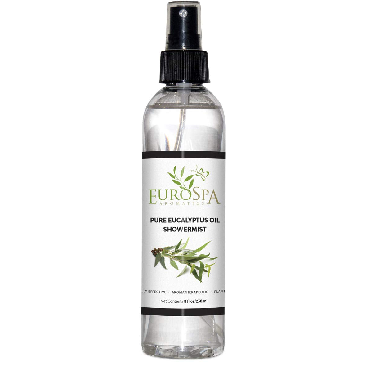 Bottle of EuroSpa Aromatics Eucalyptus ShowerMist 8oz