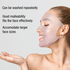 Eurow Luxe mask on ears with secure, hands-free fit.