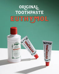 British heritage badge and EUTHYMOL 1898 logo