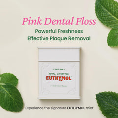 Using floss between teeth to remove plaque