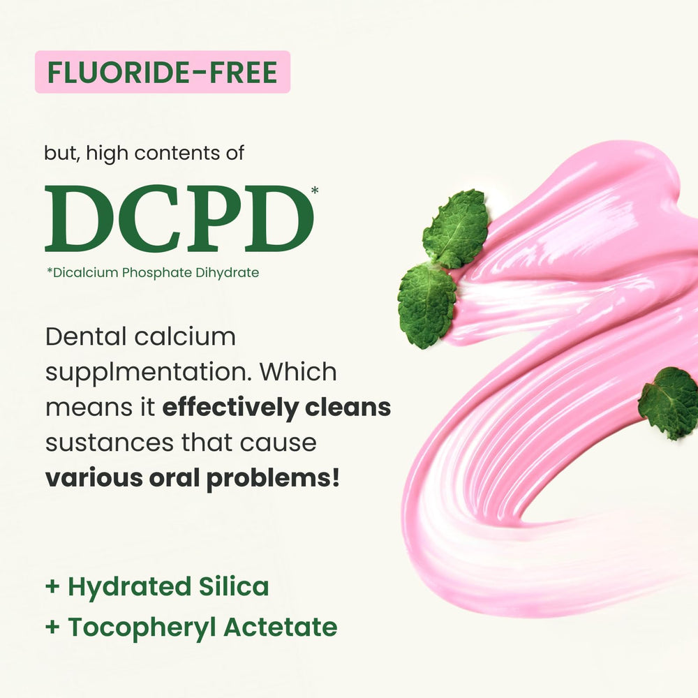 Close-up of pink toothpaste texture