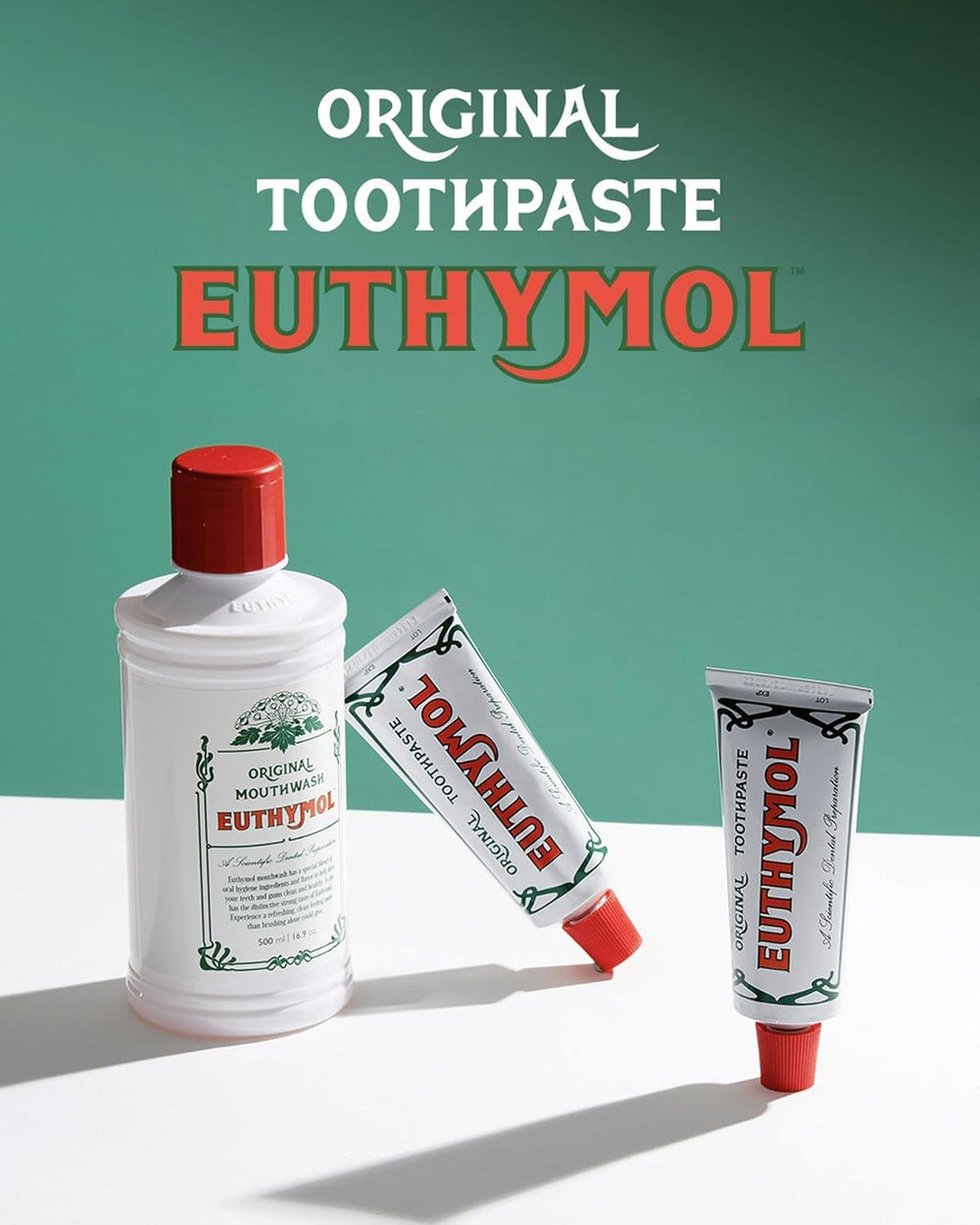 Wintergreen flavor cue with mint imagery beside toothpaste