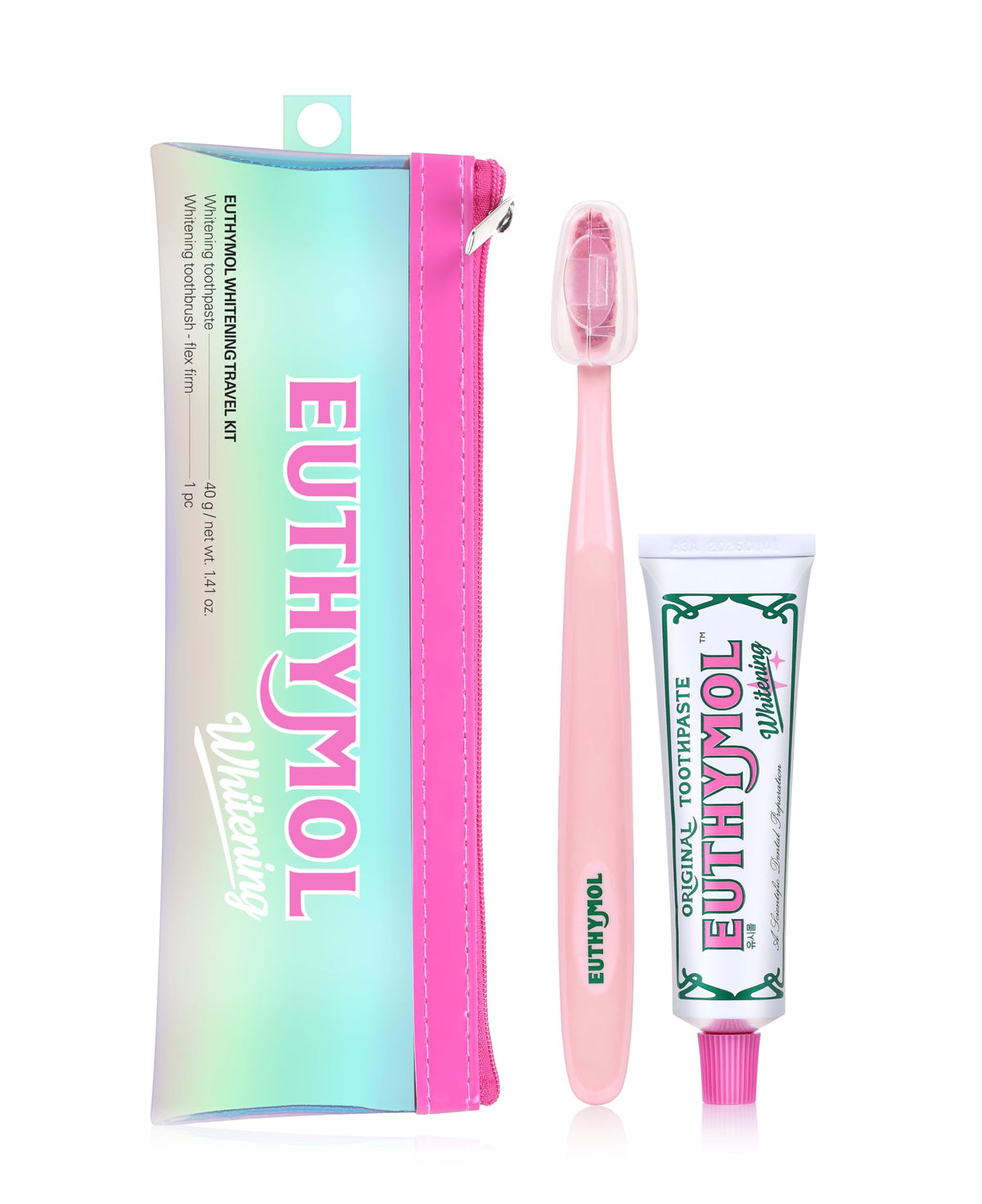 EUTHYMOL Whitening Travel Set with toothpaste and toothbrush