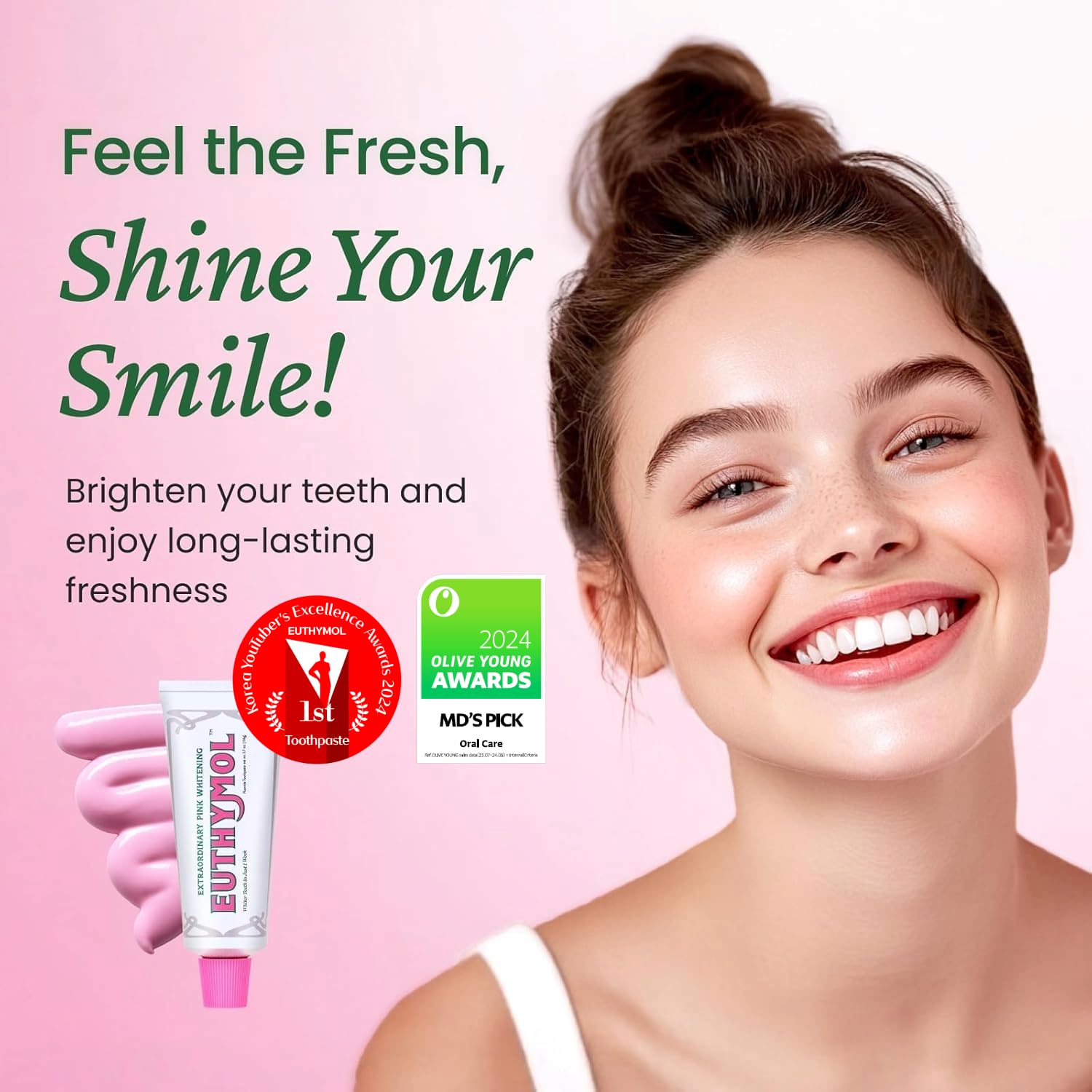 EUTHYMOL toothpaste tube (3.7oz) in hand