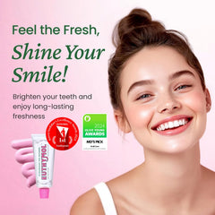 Front view of EUTHYMOL pack of 5 toothpaste tubes