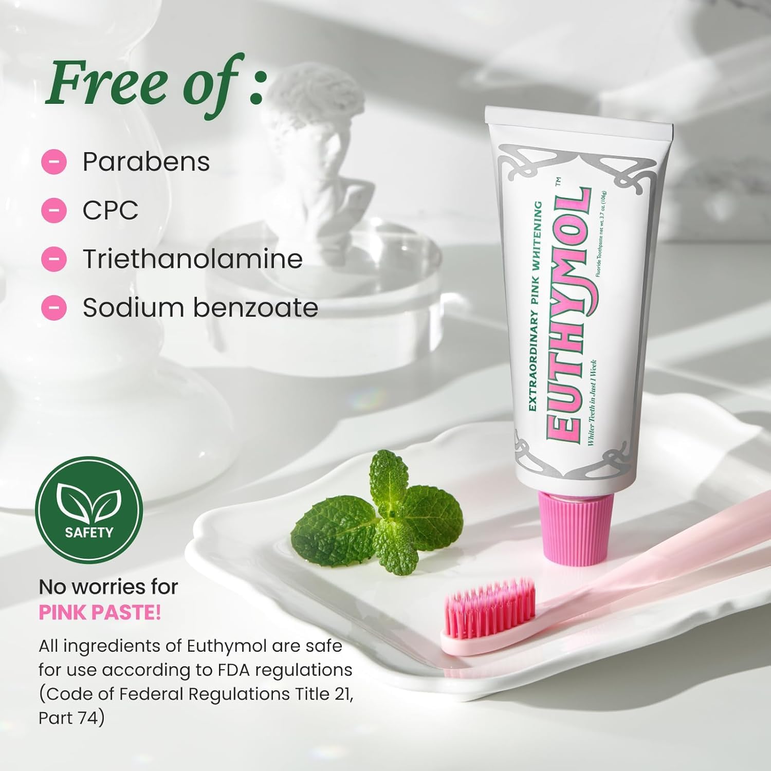 Fluoride content highlight on packaging