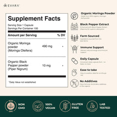 Organic Moringa leaves powder from EVARA's Indian farm