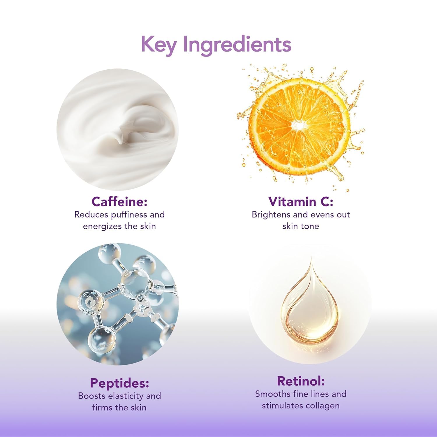 Evdayam caffeine eye cream applying under-eye area for soothing use.