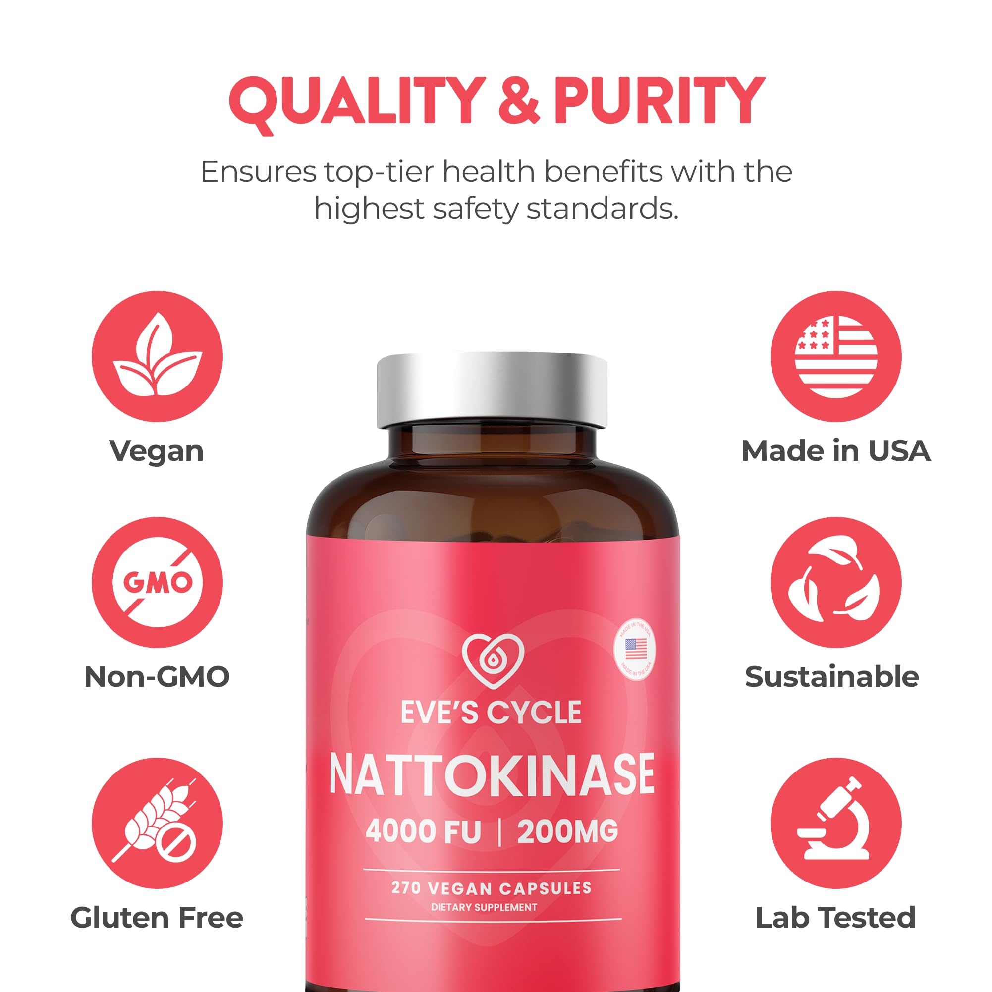 Nattokinase supplement ingredients listed on packaging