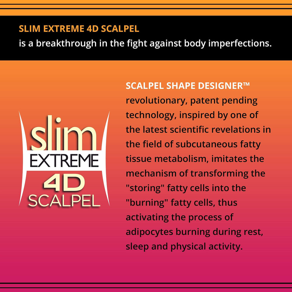 Person applying Slim Extreme 4D product to body