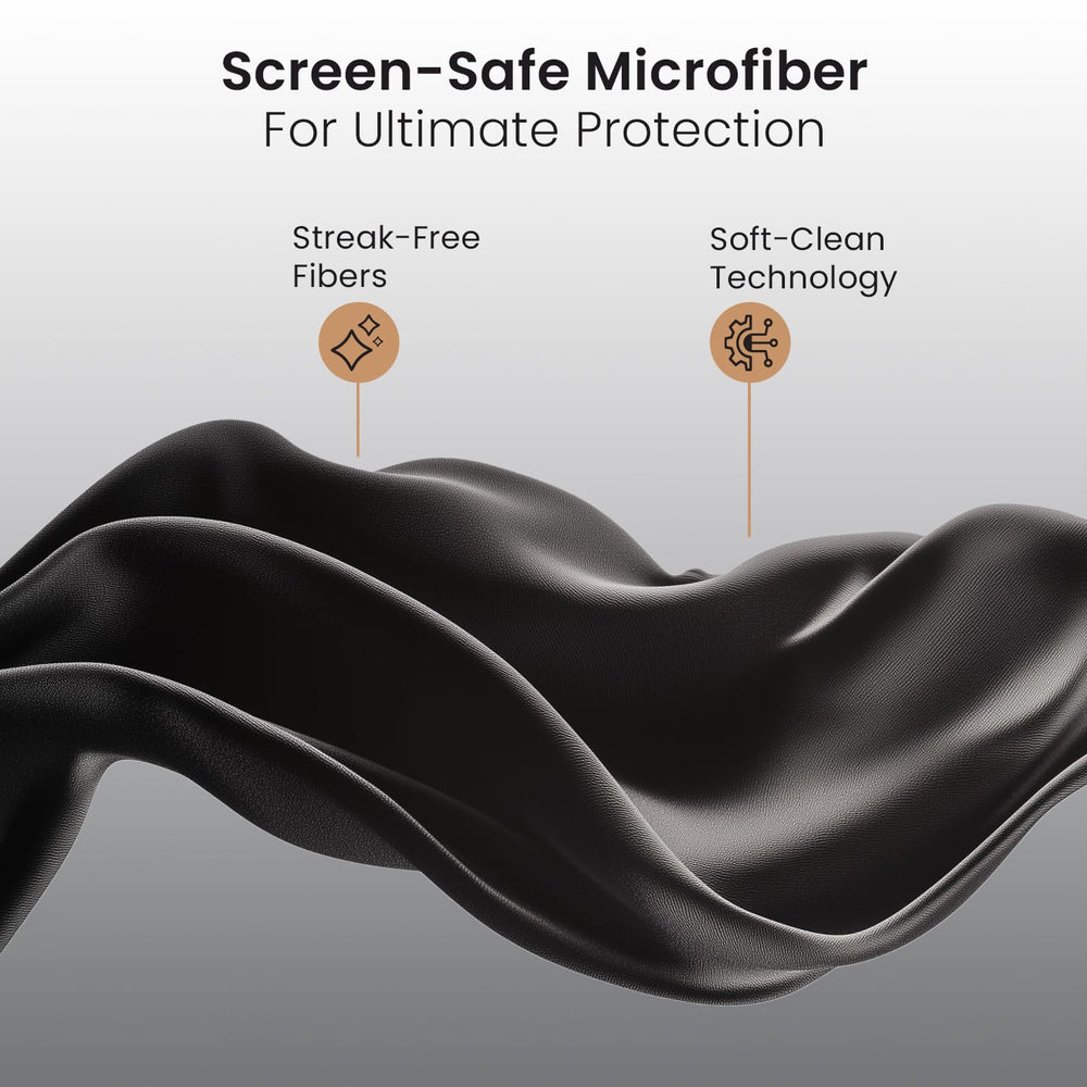 Microfiber cleaning cloths included in EVEO kit