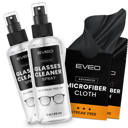 EVEO glasses cleaner spray bottle front view