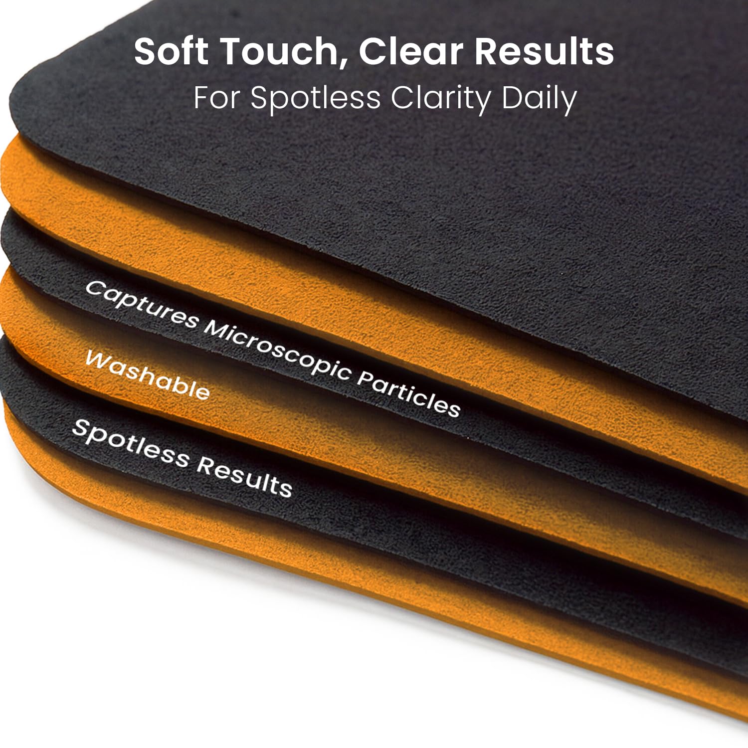 EVEO microfiber cloth cleaning camera lens