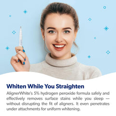 Travel-size whitening pen in a toiletry bag