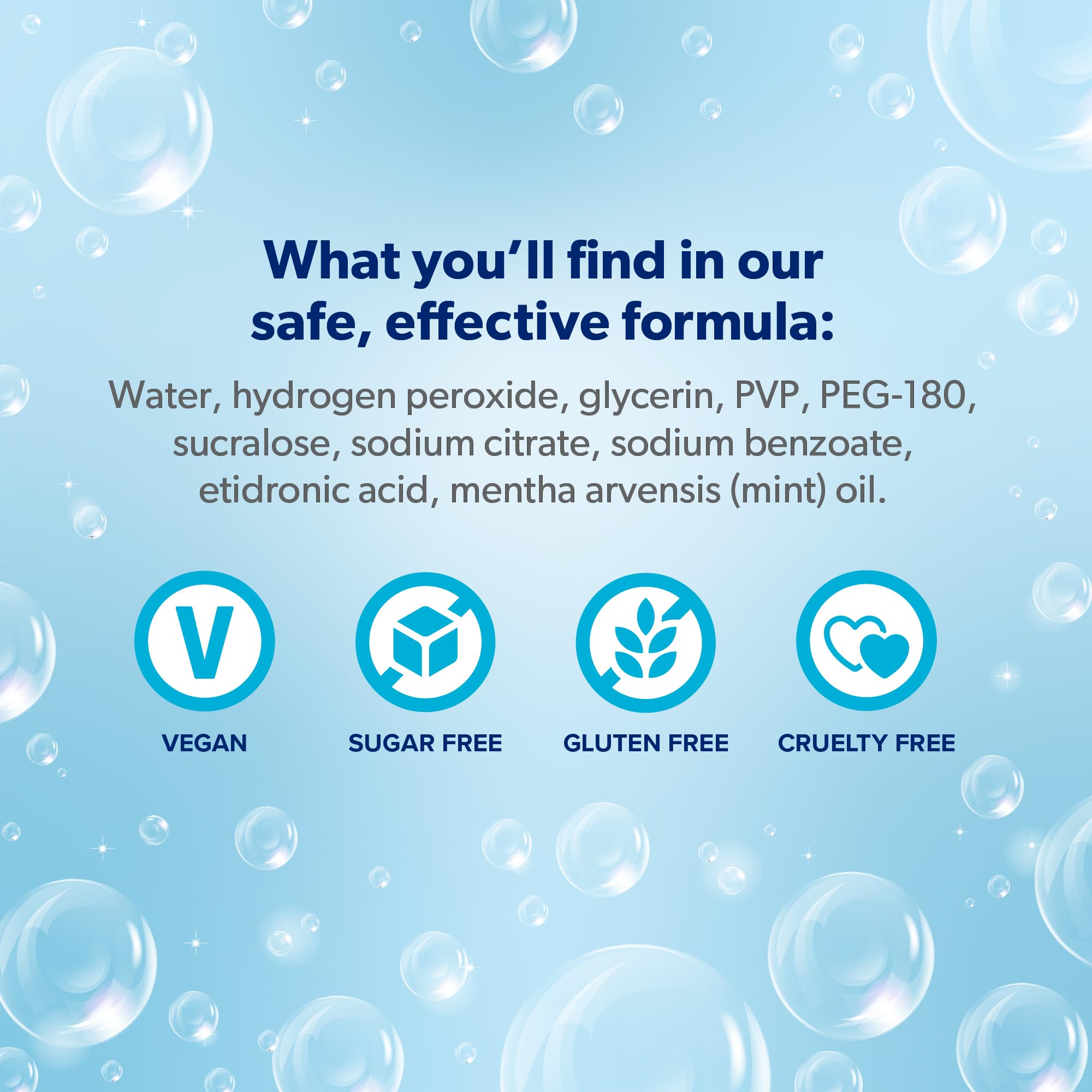 Gel reaches under attachments for uniform whitening
