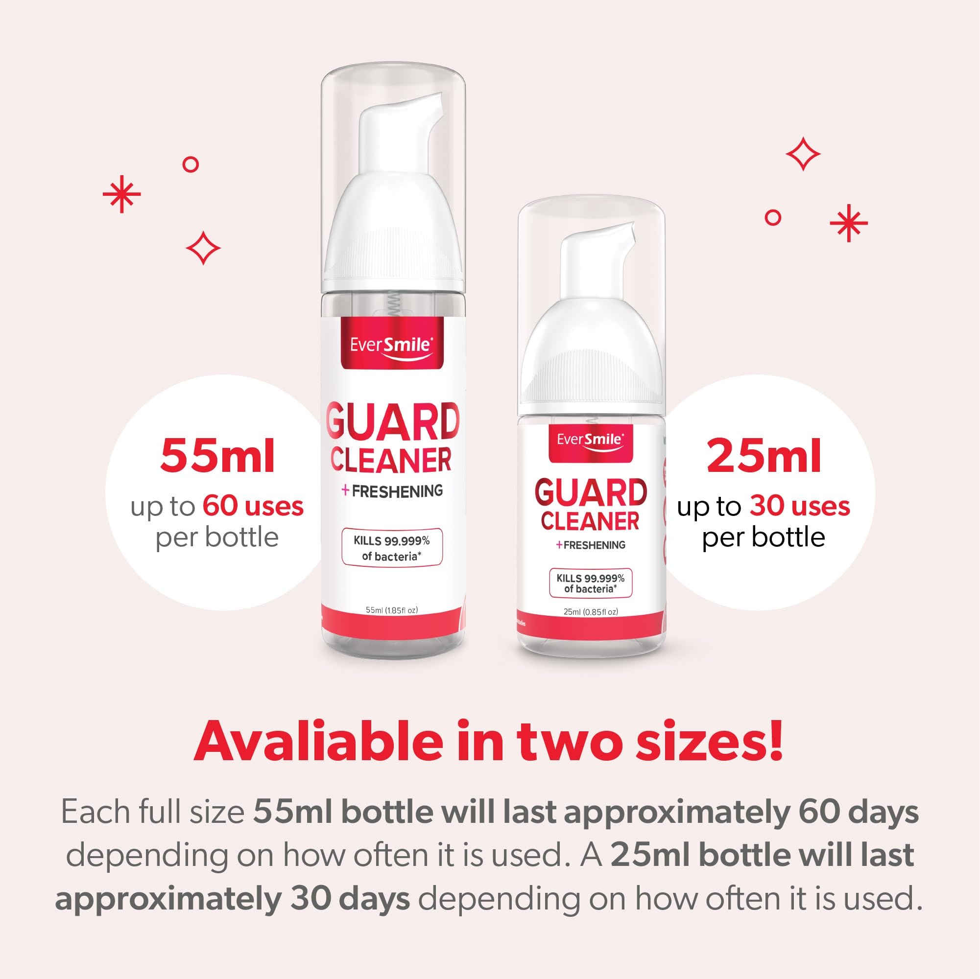 Minty cleanser for whitening teeth during guard cleaning