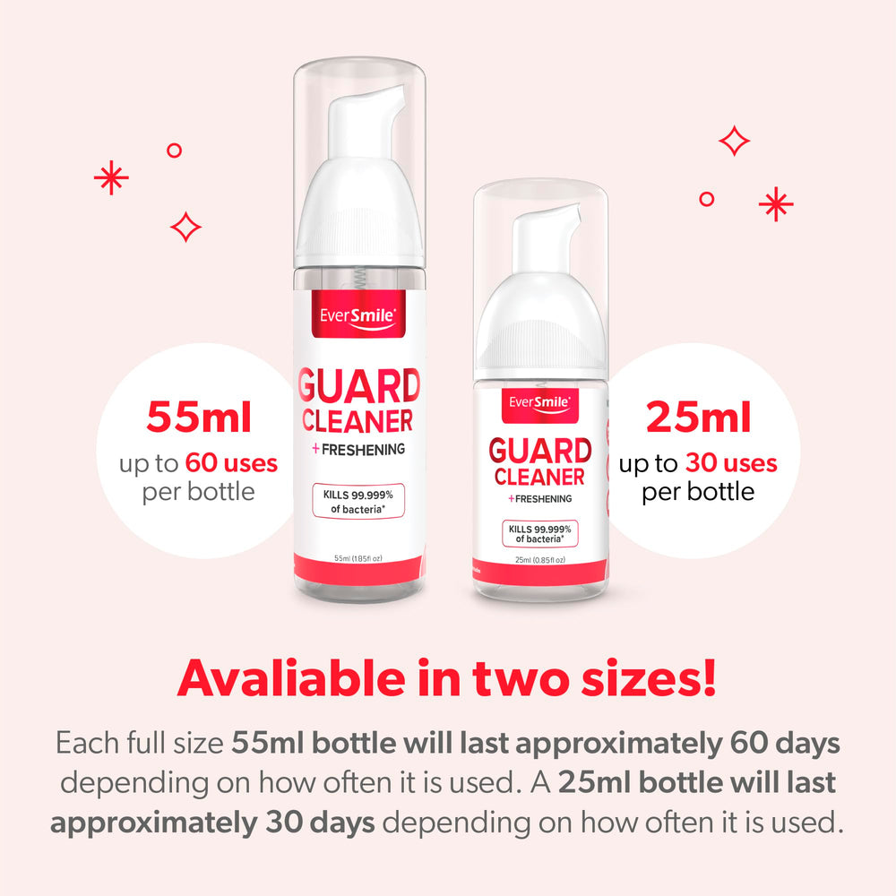 Minty cleanser for whitening teeth during guard cleaning