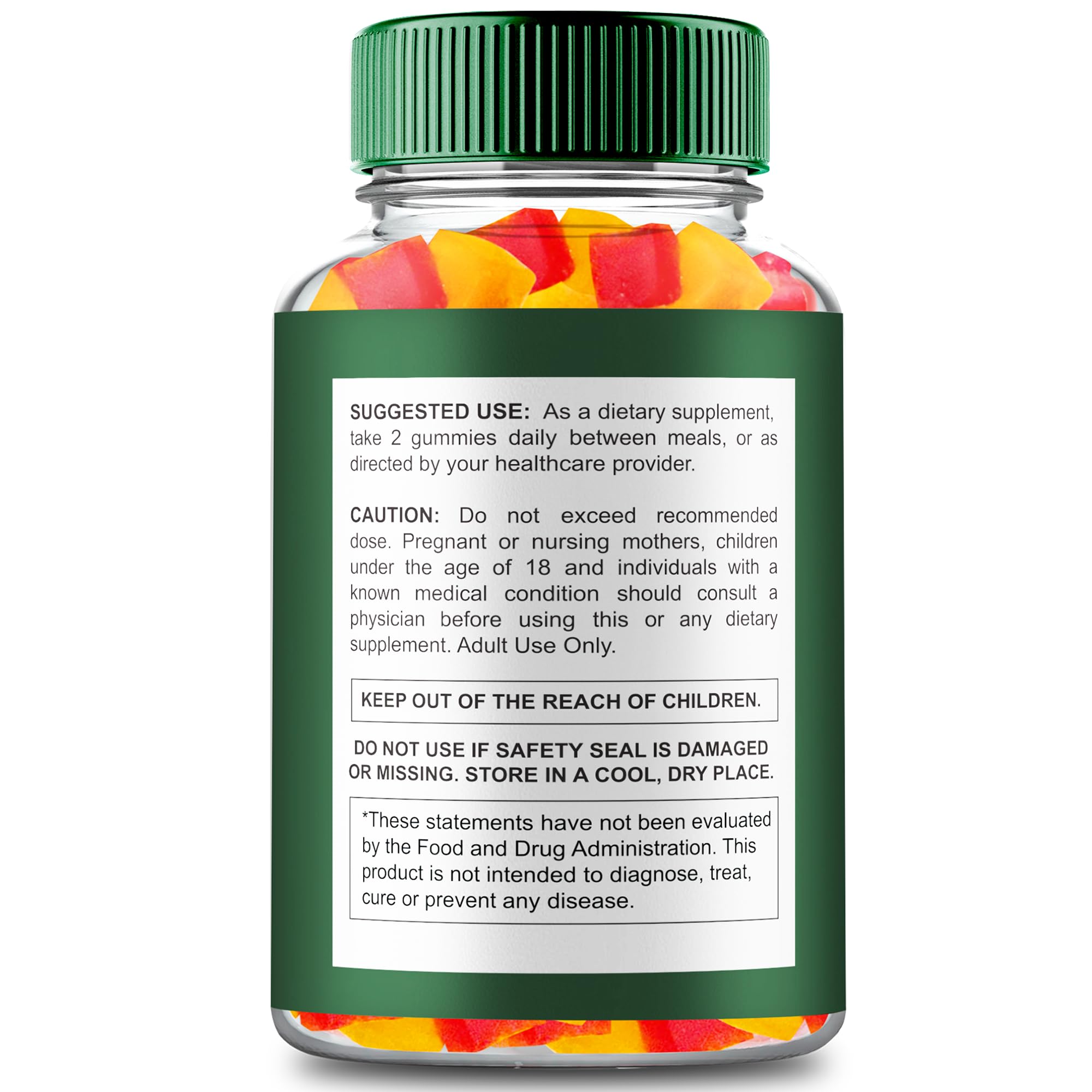 Evergreen Hemp Gummies bottle label close-up