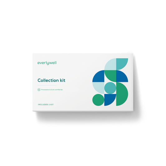 Front view of Everlywell at-home STD test kit for women and men