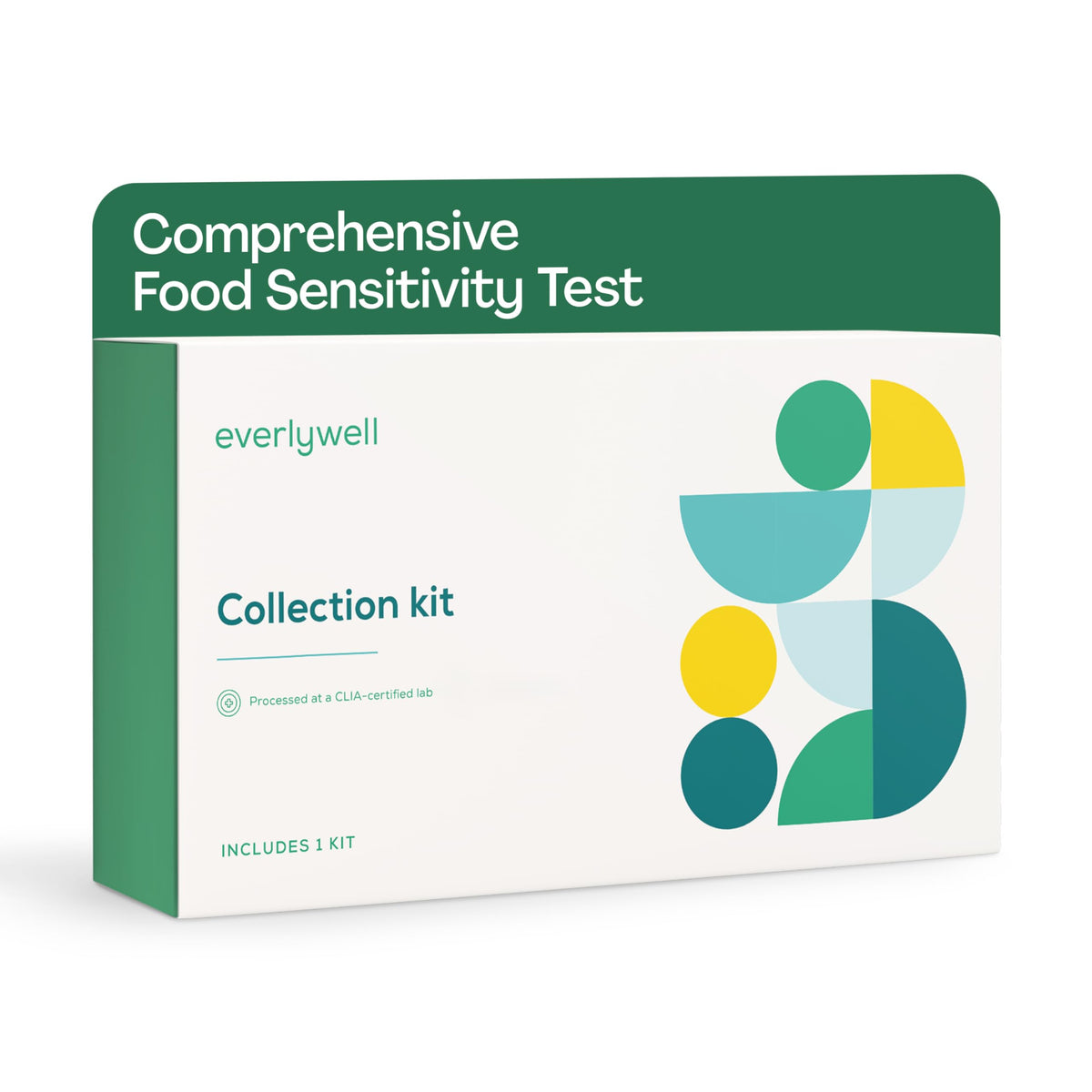 Front view of Everlywell Food Sensitivity Comprehensive Test kit