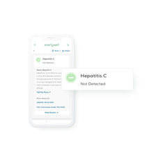 CLIA-certified lab analysis for Hepatitis C test