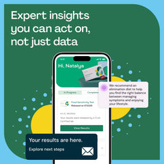 Digital results dashboard showing test insights