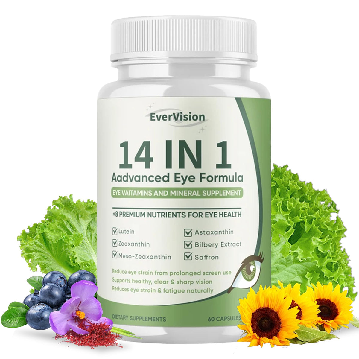 EverVISION 14-in-1 Eye Formula 60-count bottle