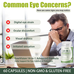 EverVISION eye supplement bottle label close-up