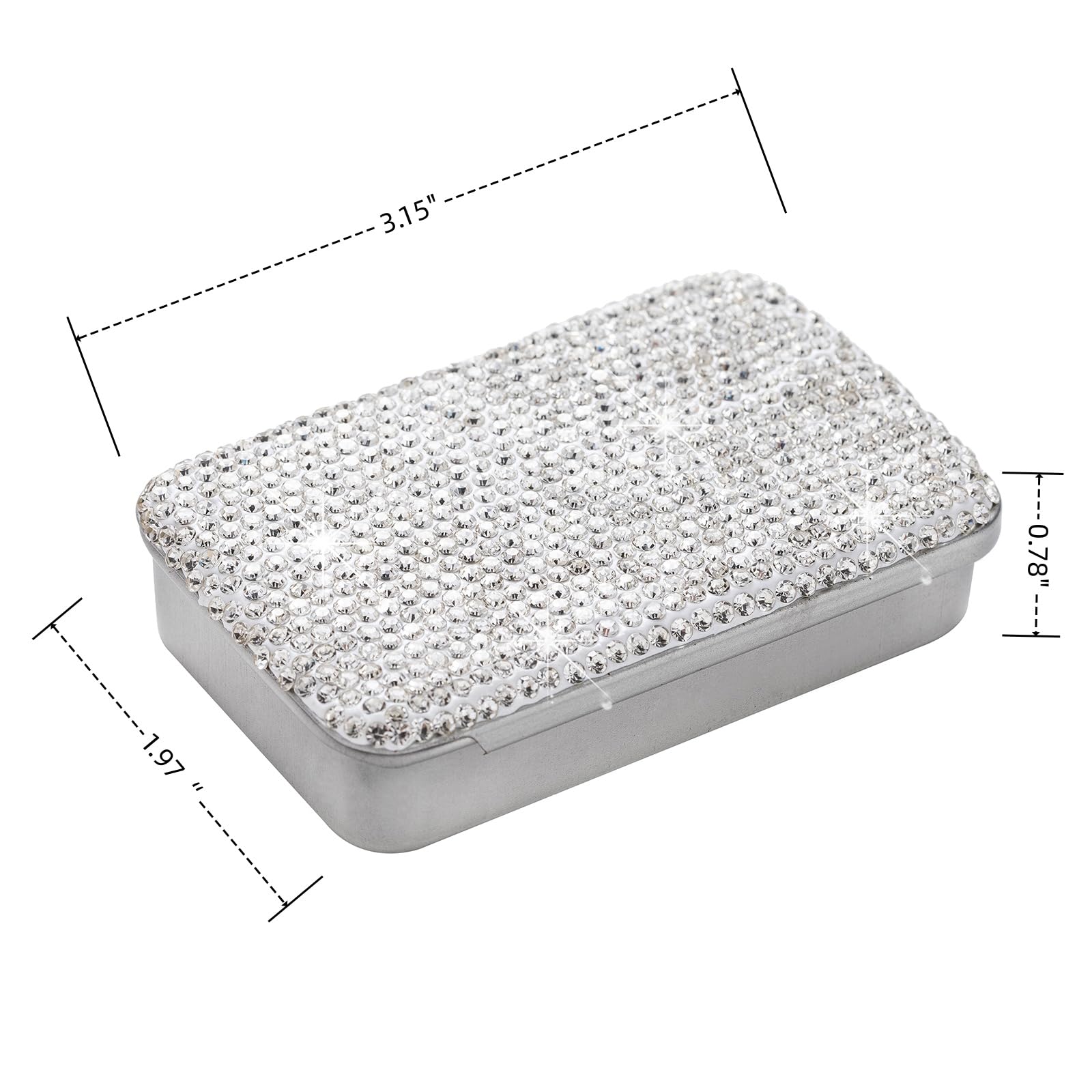 Small travel tin box versatile for jewelry and grooming on the go