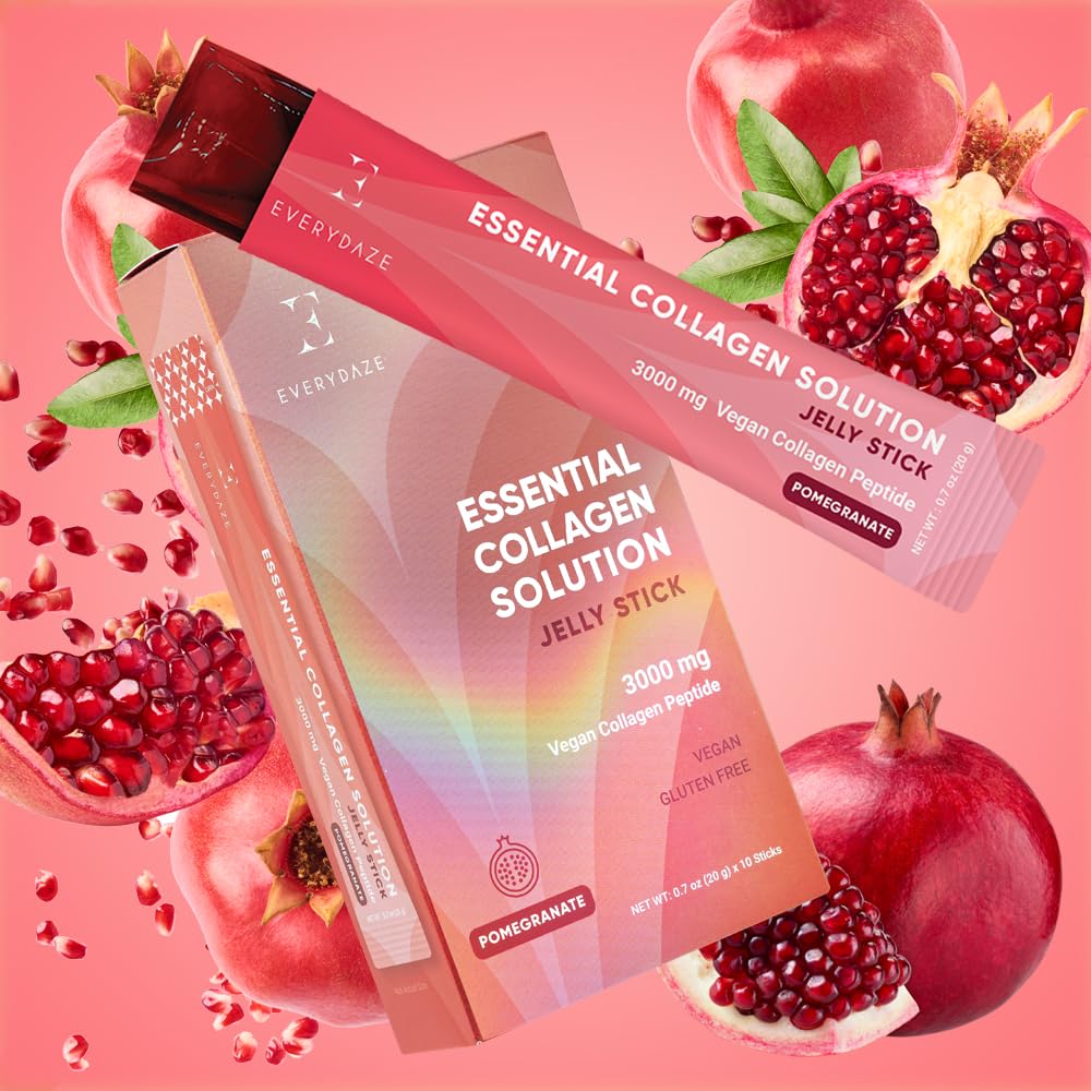 Close-up of 3000 mg vegan collagen peptide per jelly stick