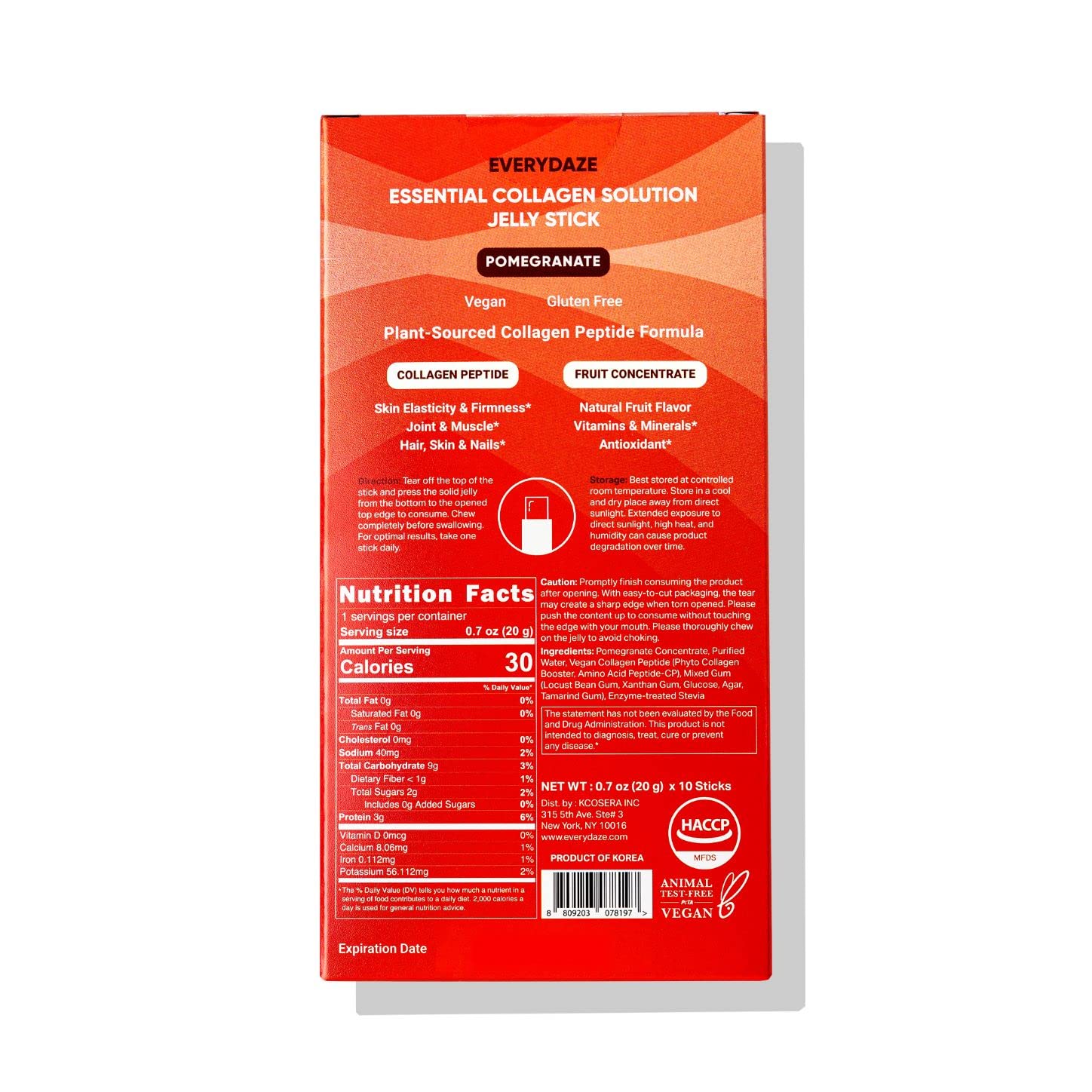 On-the-go jelly stick being consumed for collagen boost