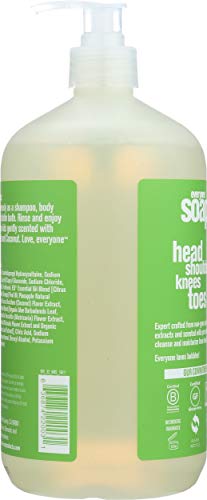 Close-up of the 32oz bottle from Everyone 3-in-1 Tropical Coconut Kids Soap