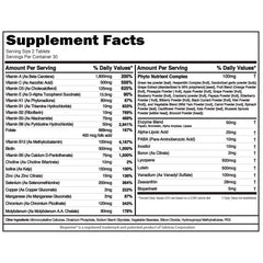 Close-up of EVL multivitamin tablets