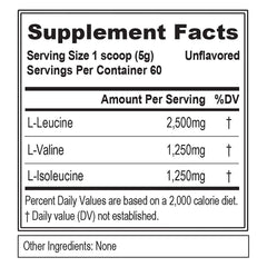 BCAA5000 powder visual showing texture