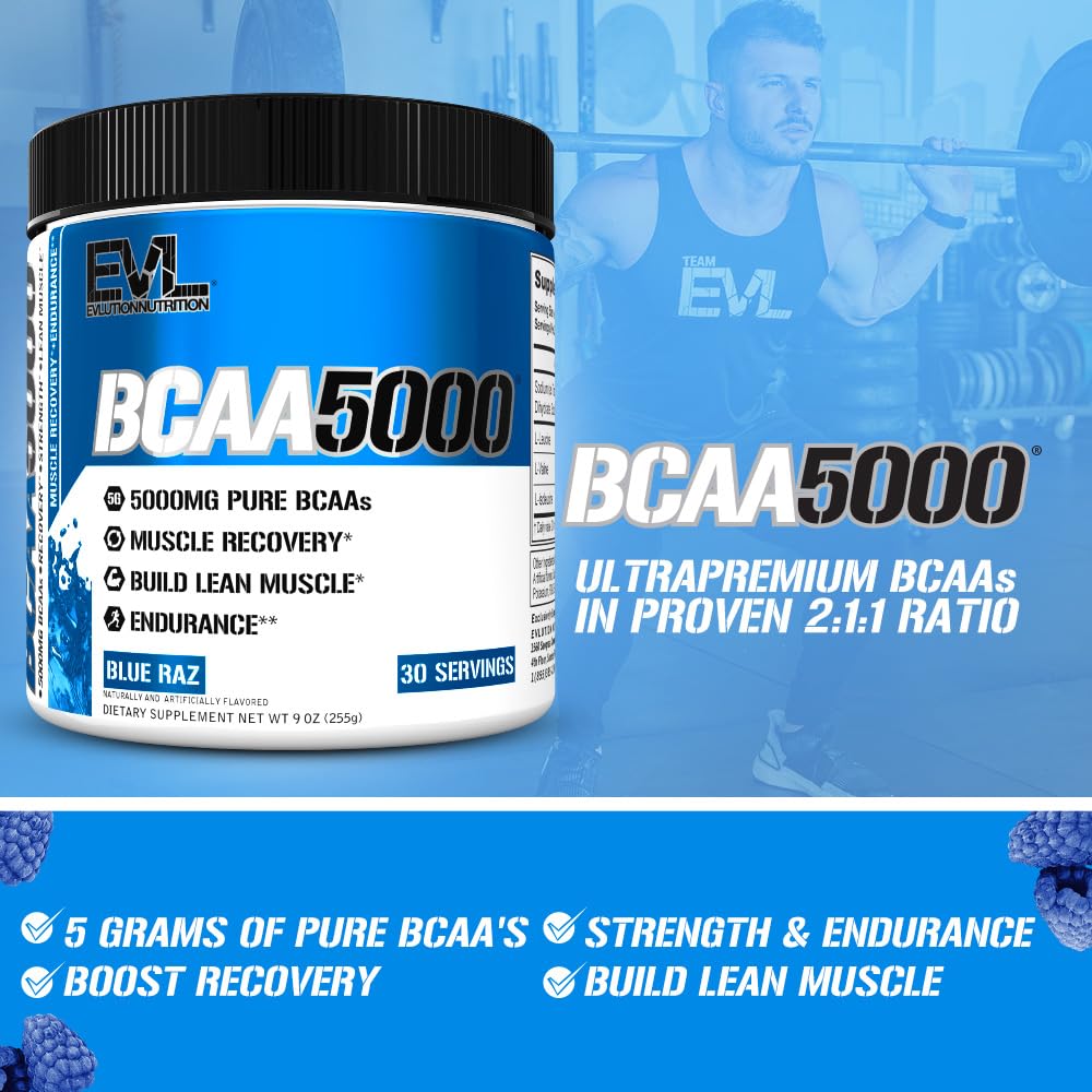 Post-workout recovery concept featuring EVL BCAAs powder