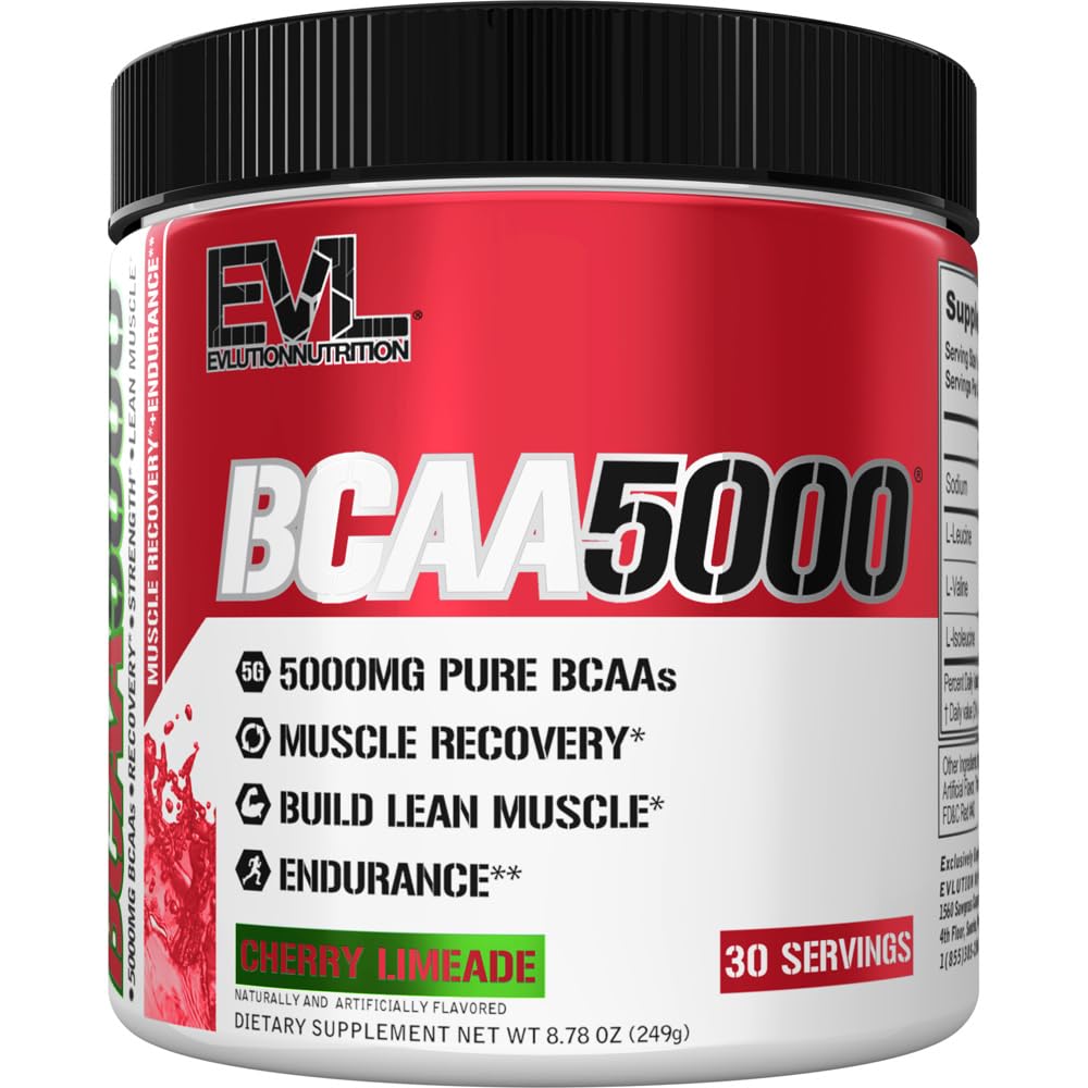 EVL BCAAs Cherry Limeade bottle and scoop