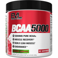 EVL BCAAs Cherry Limeade bottle and scoop