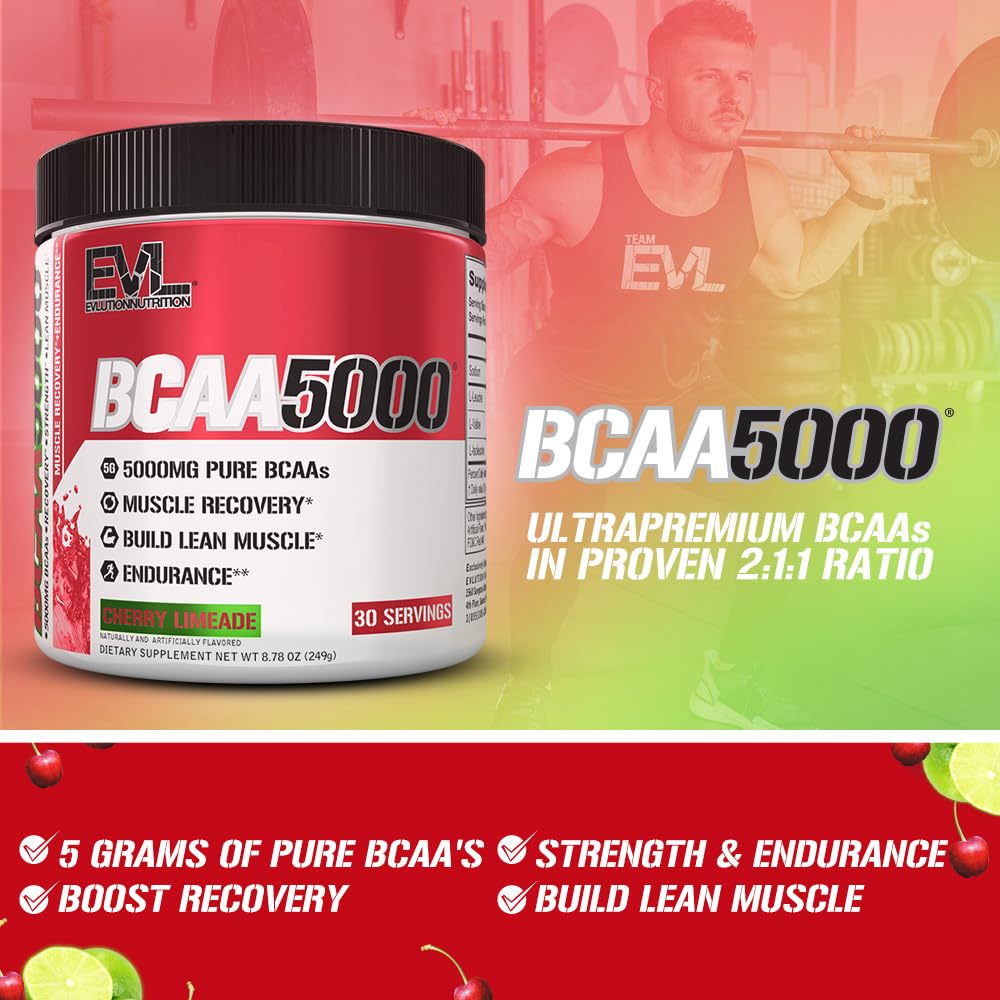 Cherry Limeade non-stim pre-workout with EVL BCAAs