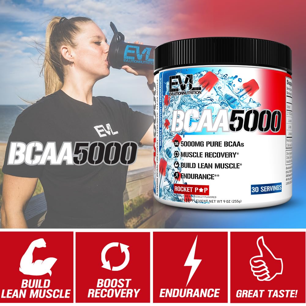 Shaker bottle with stim-free pre-workout BCAA powder being mixed