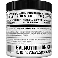 Close-up of Creatine Monohydrate powder (5g per serving)