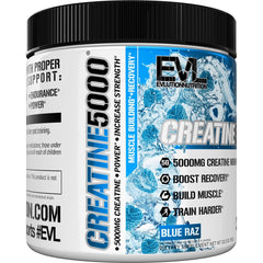 EVL Creatine5000 packaging with nutrition facts