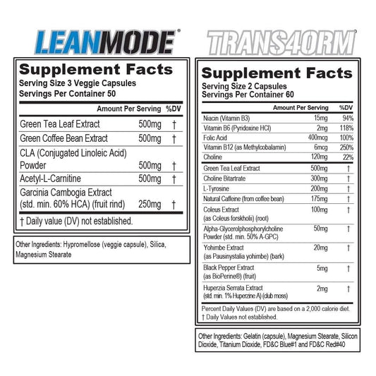 Trans4orm Thermogenic Fat Burner capsules