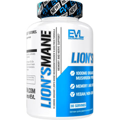 Pack of 2 EVL Lion’s Mane supplements in packaging