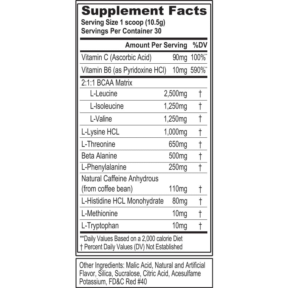 EAA Energy powder being scooped into a glass of water