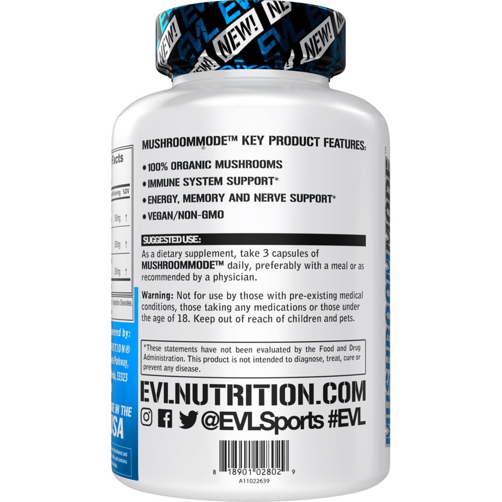 Organic mushroom capsules to support endurance and energy