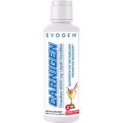 Evogen Carnigen Liquid L-Carnitine bottle with droplet applicator on white background