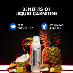 Pouring Evogen Carnigen Liquid into a glass for serving