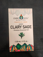 Amber glass bottle with dropper for Clary Sage essential oil
